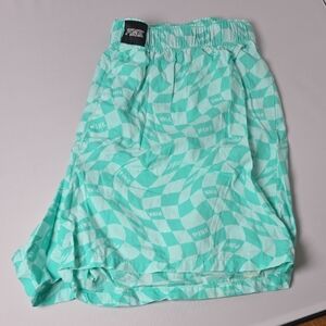 EUC PINK Victoria's Secret Aqua Checkered Sleep Shorts Sz. M
